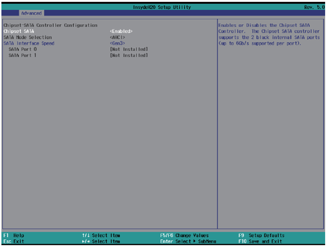 SATA Drives Config