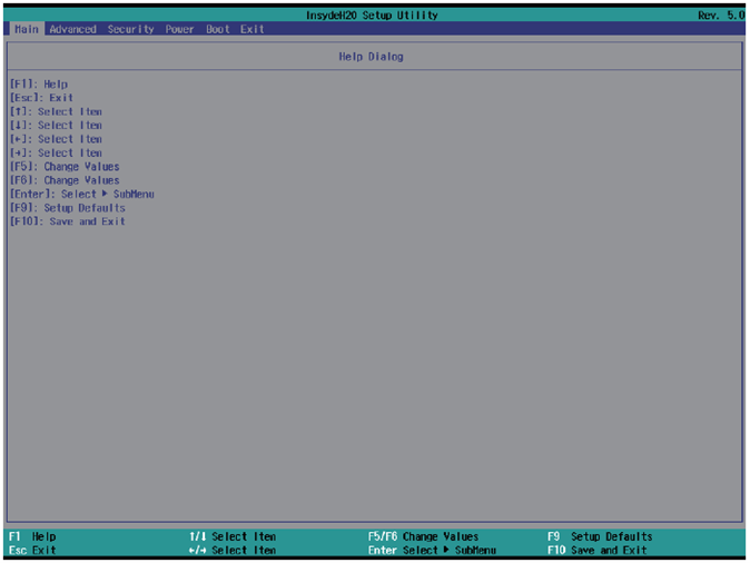 BIOS Help